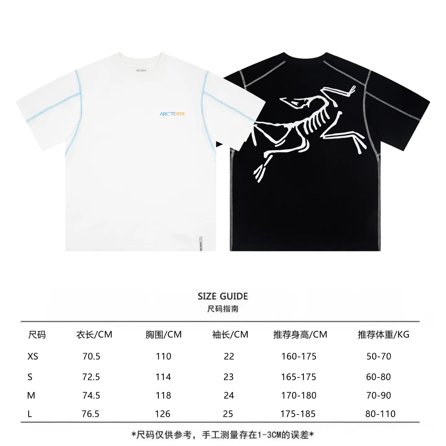 Arcteryx Cormac Series Logo LS T Same Style ✅ Size：XS S M L Black White